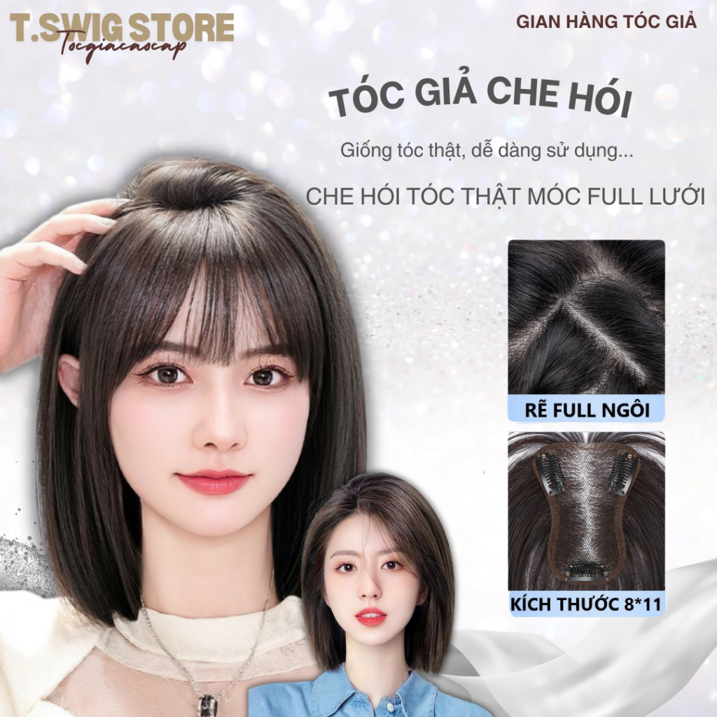 Tóc Giả Che Hói 3 Kẹp Phủ Hồ Lô iAn - Kích Thước 8x11, Giải Pháp Hoàn ...