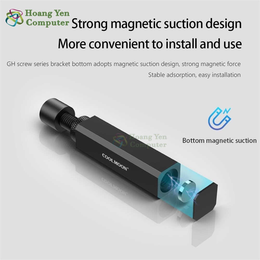 Giá Đỡ Card Đồ Họa Máy Tính COOLMOON GH Có Đế Hít Nam Châm, Tùy Chỉnh Độ Cao - Chống Cong Main/ Xệ VGA
