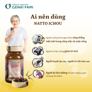 TPBVSK Combo Bổ Não, Phòng Ngừa Đột Quỵ Natto Ichou, Omega 3 Genki Fami Nhật Bản Hộp 90 Viên