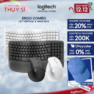 Combo Công thái học - Bàn phím Logitech Wave Keys và Chuột Logitech Lift Vertical