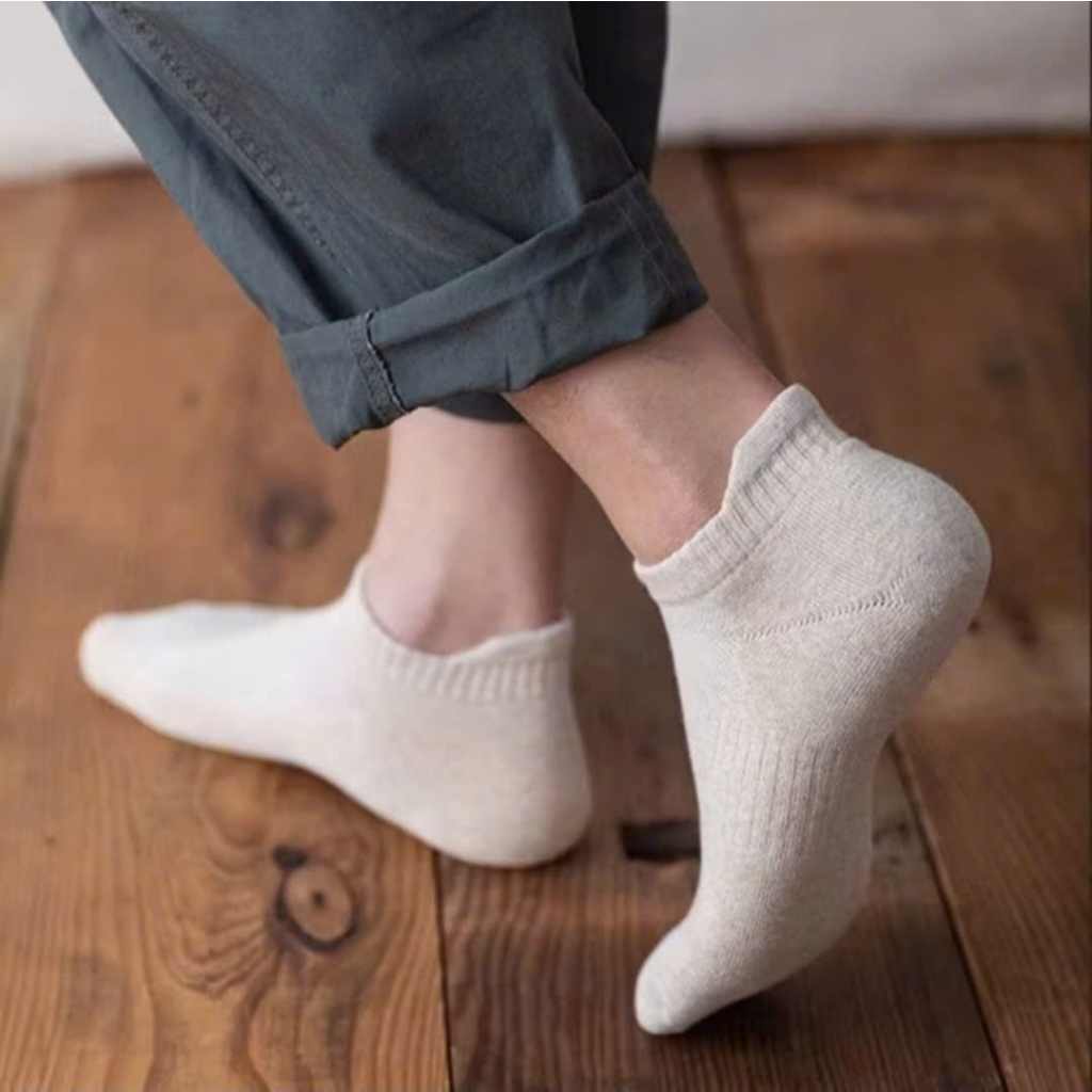 Set 10 Đôi Tất Cổ Vải Ngắn Cotton Lưới Ngủ Mát Thoải Mái Nhiều Màu Sắc Đơn Giản Cho Nam