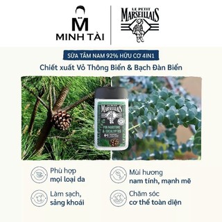 Gel Tắm Pháp dành cho Nam Le Petit Marseillais 4in1 Chiết Xuất Thông Biển & Bạch Đàn