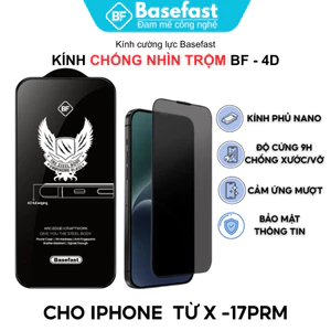 Kính cường lực iPhone chống nhìn trộm Basefast dán màn hình cho iphone 12 13 14 15 16 17PRM