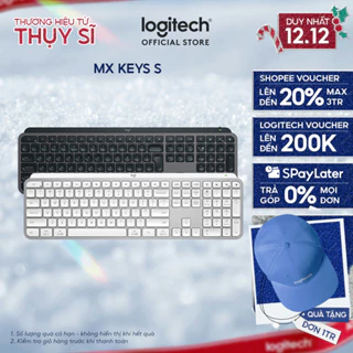 Bàn phím không dây Logitech MX Keys S - Low Profile yên tĩnh, Đèn nền, Bluetooth, Sạc USB-C