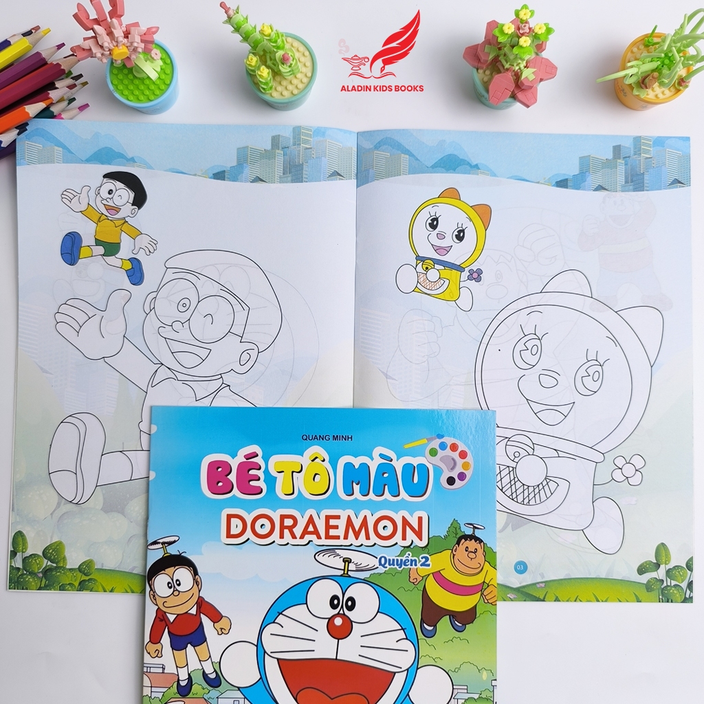 Sách- Bộ 4 Quyển Bé Tô Màu – Chủ Đề Doraemon (4 Quyển) – Tô Màu Thiếu Nhi