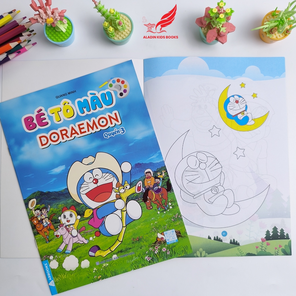 Sách- Bộ 4 Quyển Bé Tô Màu – Chủ Đề Doraemon (4 Quyển) – Tô Màu Thiếu Nhi