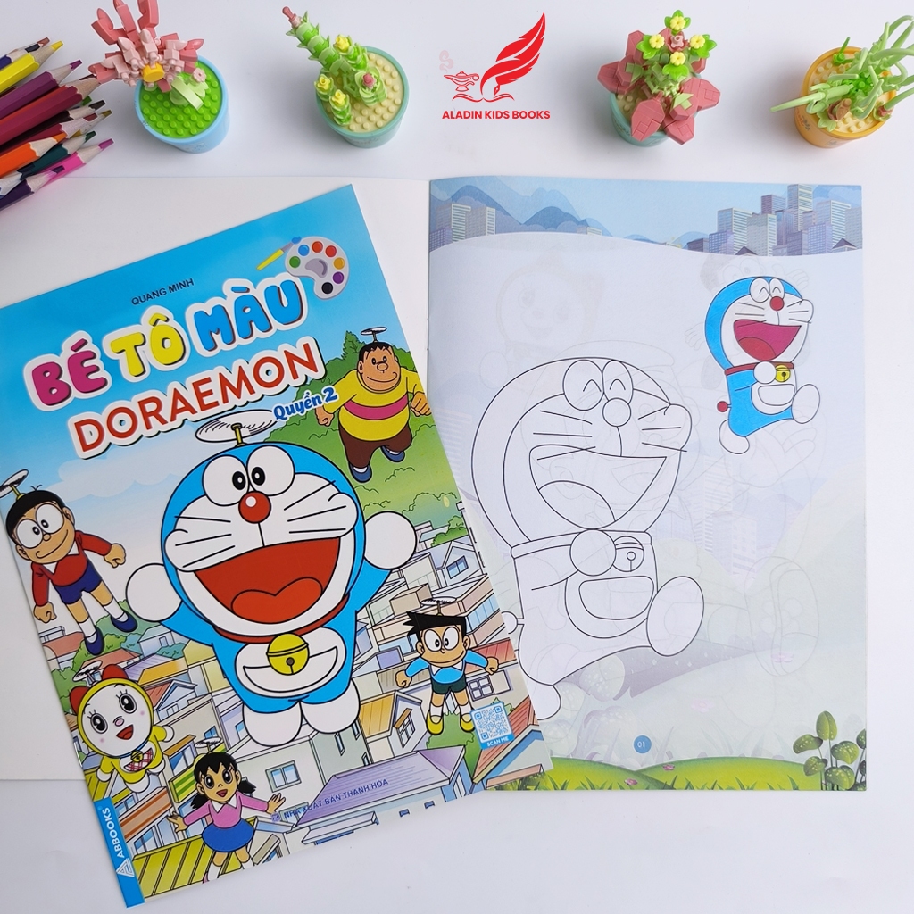 Sách- Bộ 4 Quyển Bé Tô Màu – Chủ Đề Doraemon (4 Quyển) – Tô Màu Thiếu Nhi