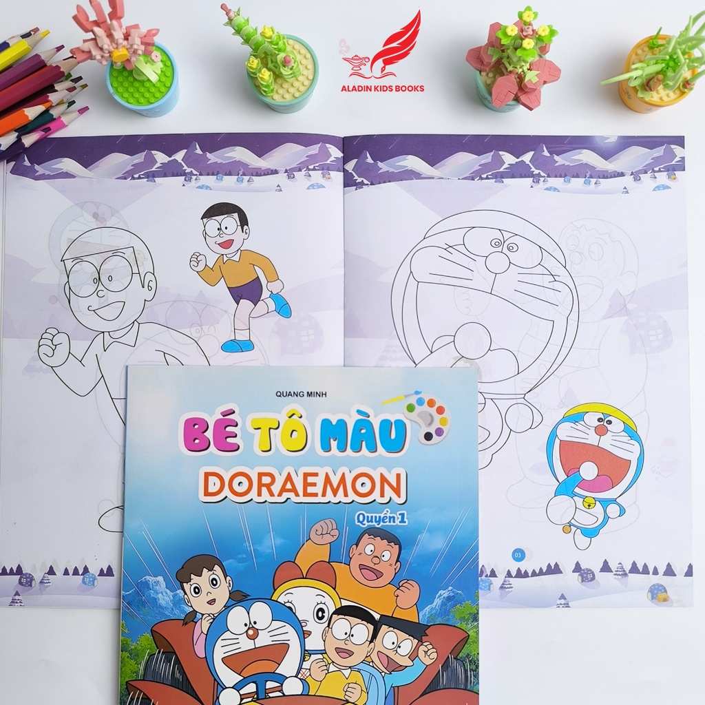 Sách- Bộ 4 Quyển Bé Tô Màu – Chủ Đề Doraemon (4 Quyển) – Tô Màu Thiếu Nhi