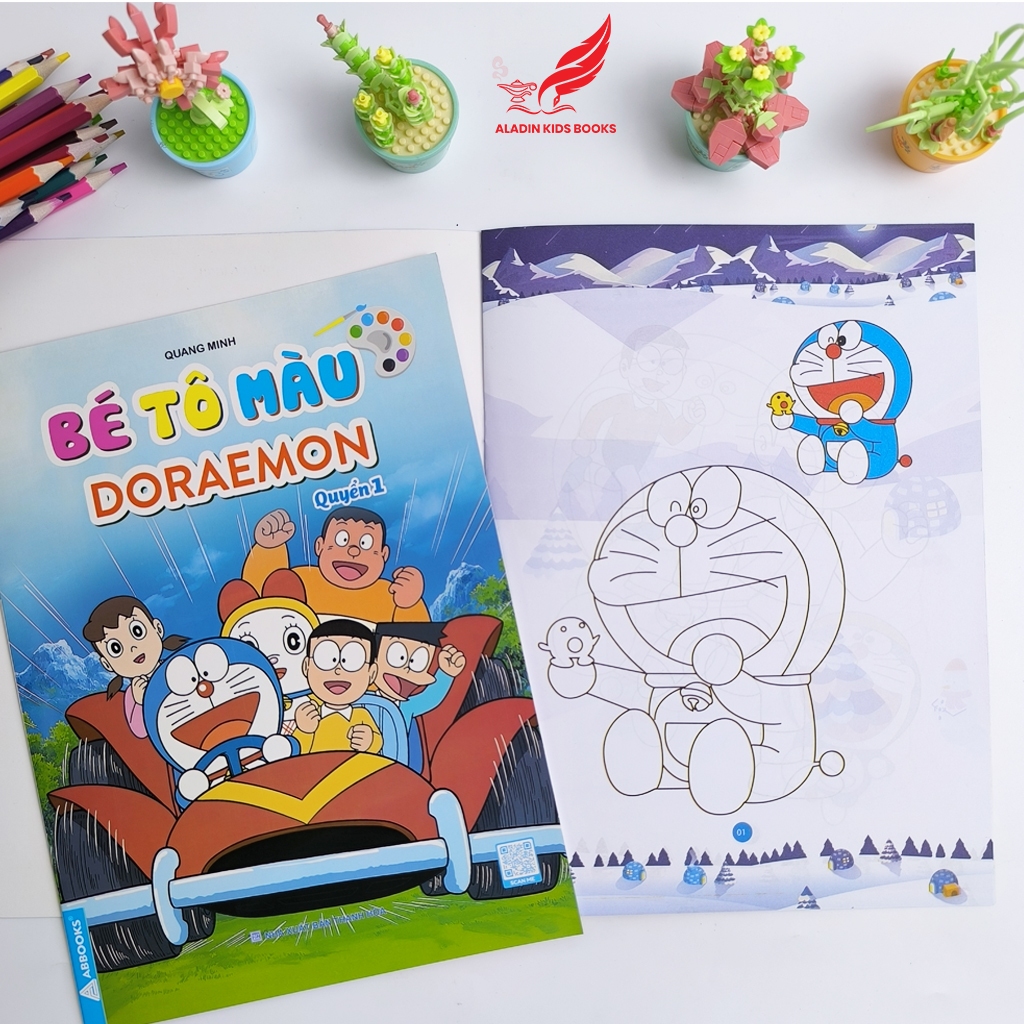 Sách- Bộ 4 Quyển Bé Tô Màu – Chủ Đề Doraemon (4 Quyển) – Tô Màu Thiếu Nhi