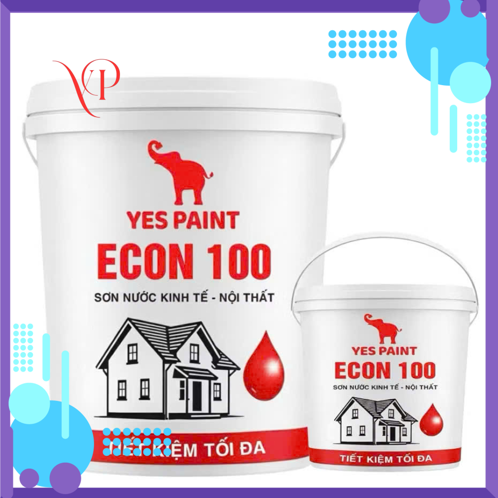 {Xô 4lít} Sơn ECON 100 Sơn Nước Kinh Tế Sơn Nội Thất Siêu Tiết Kiệm, Bền Màu, Nhanh Khô