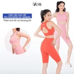 Bộ Đồ Tập Gym Yoga Nữ Dệt Kim Cao Cấp LYB | Bộ Tập Yoga Nữ Cao Cấp + Quần Legging Lửng Cạp Cao — ảnh 4