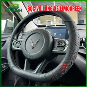 Bọc Vô Lăng Cho Xe LIMO GREEN Chất Da Nappa Cao Cấp Mềm Mại Thoáng Khí, Bọc Vô Lăng Xe Limo Green, VF3,VF5,VF8,VF9...