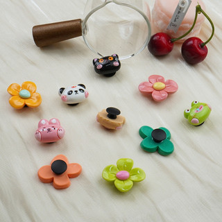 Bộ 10 Sticker, Charm 3D chủ đề Hoa muôn thú nhựa cứng gắn Dép Sục, Cá sấu JB-419 Mita