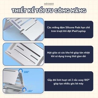 Giá đỡ Magic Fold đa năng - Chất liệu nhôm cao cấp, gấp gọn dễ dàng linh hoạt kê iPad, laptop by MèoBer
