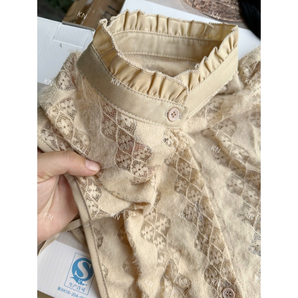 Cổ áo Vải ren nữ cao cấp sang trọng - quy phái