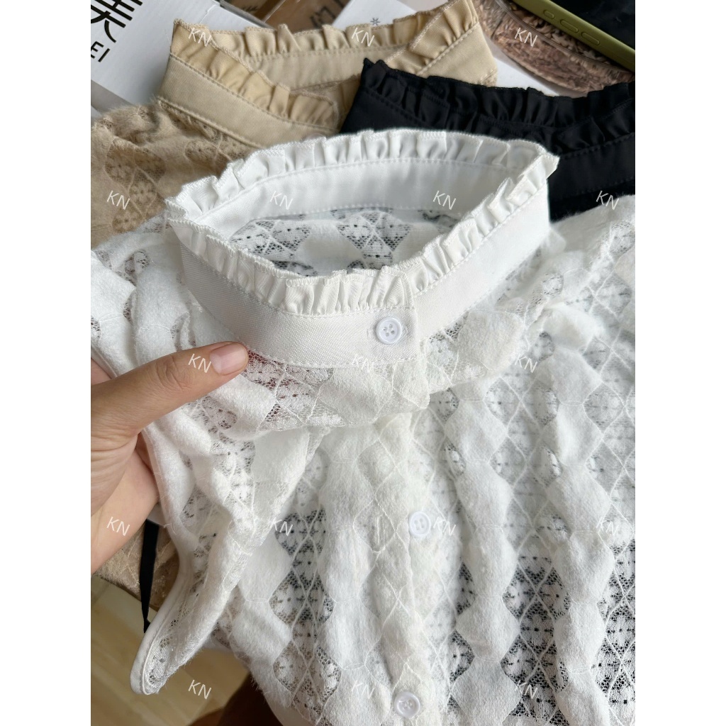 Cổ áo Vải ren nữ cao cấp sang trọng - quy phái