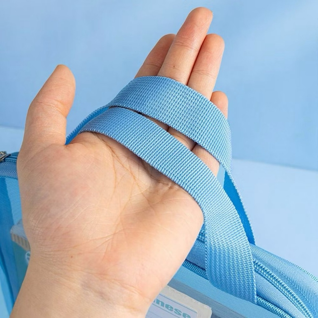 CẶP HỌC THÊM CHO BÉ, Túi đựng hồ sơ Túi dạy kèm hình chữ L lưới