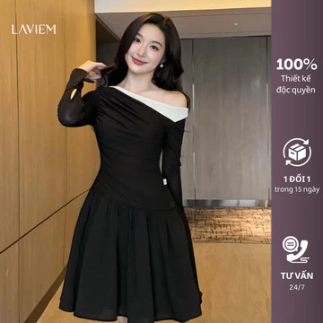 LAVIEM - Váy dáng chữ A xòe cut out lệch vai - Riva Dress