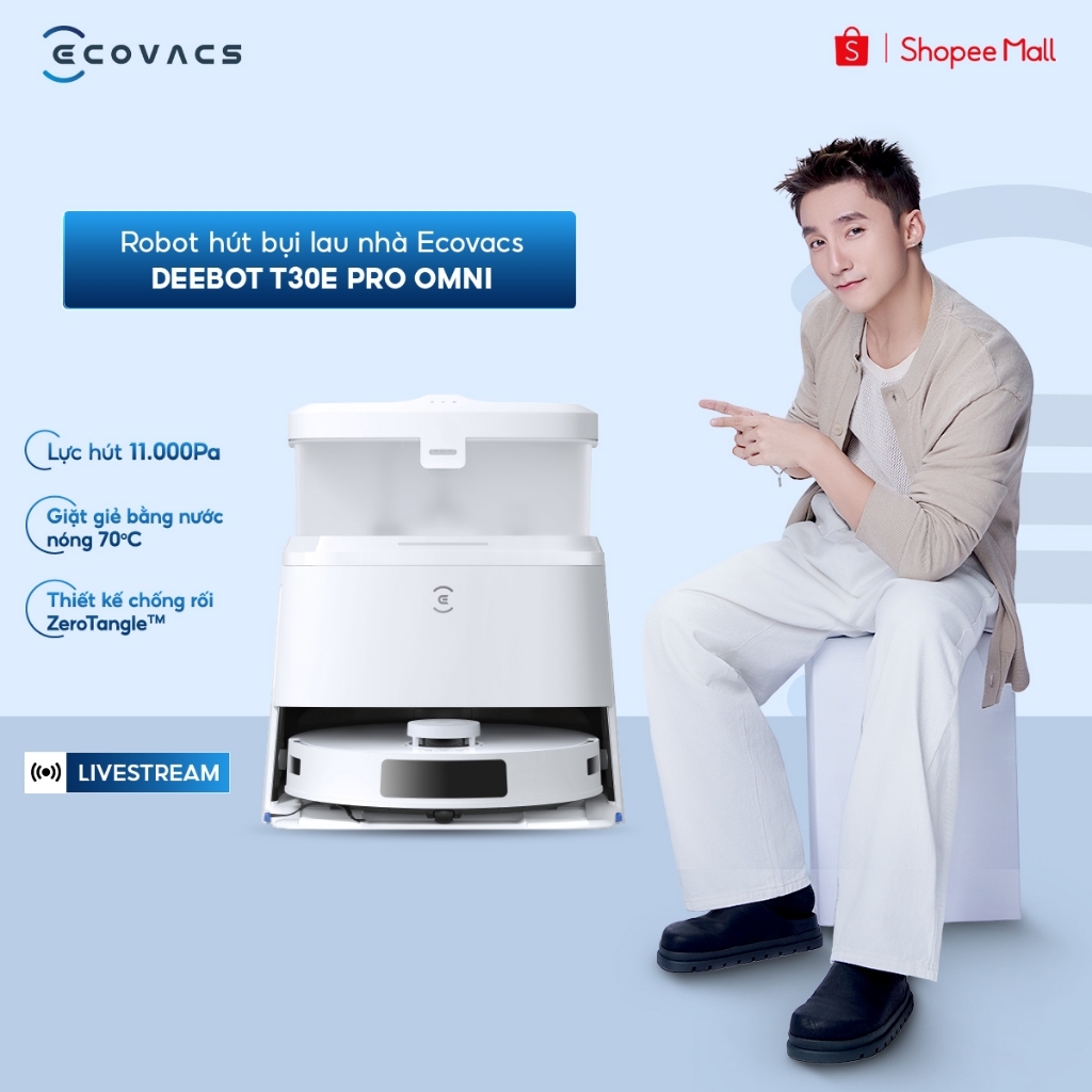 Ecovacs Deebot T30e Pro Omni robot hút bụi lau nhà