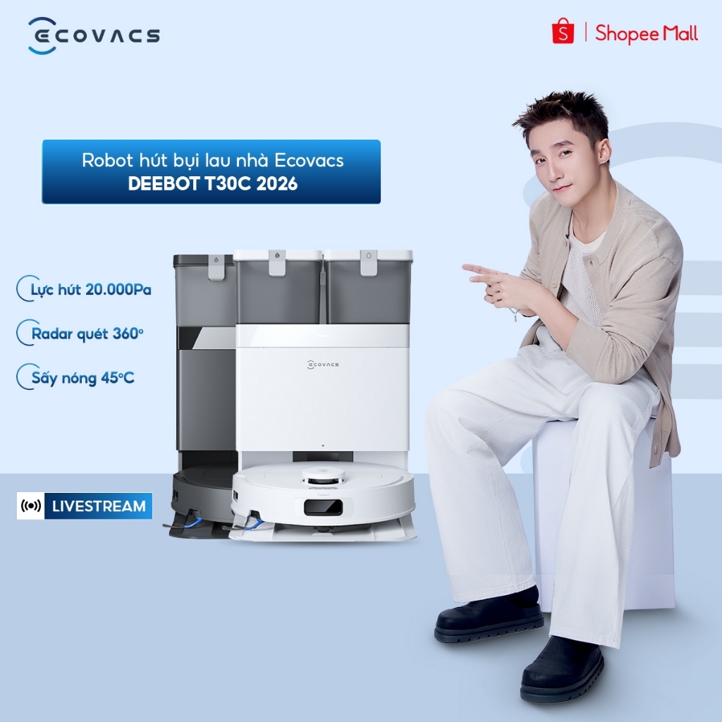 Robot hút bụi lau nhà Ecovacs Deebot T30C