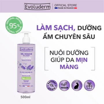 Sữa tắm dưỡng ẩm Evoluderm thuần chay, sữa tắm thơm, sữa tắm trắng da, dưỡng ẩm da, mùi hương dịu nhẹ 500ml