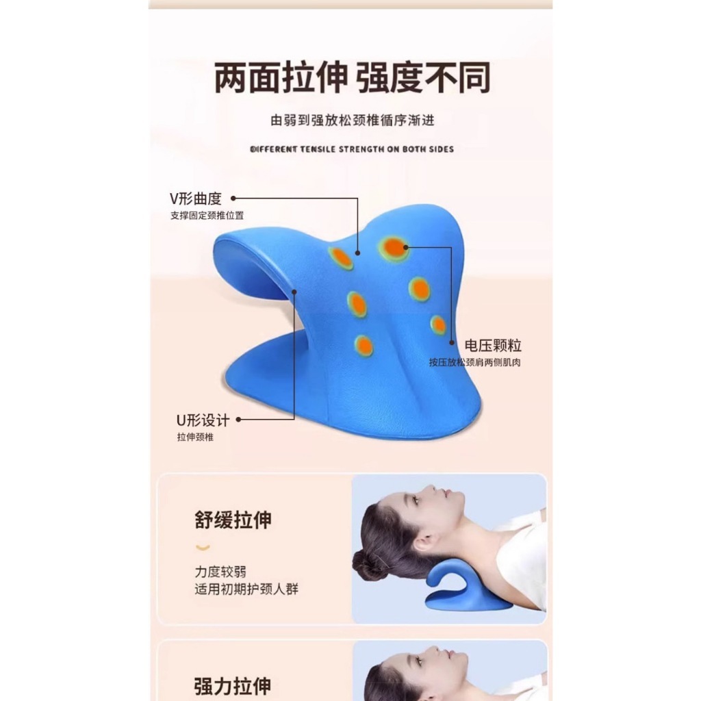 Gối hình chữ C massage bấm Huyệt cổ, chỉnh sửa tư thế cho đau vai và cổ,Giãn Cơ, Giảm Đau Mỏi, Thư Giãn Cột Sống Tại Nhà