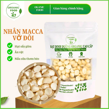 Nhân macca vỡ nấu sữa hàng loại 1