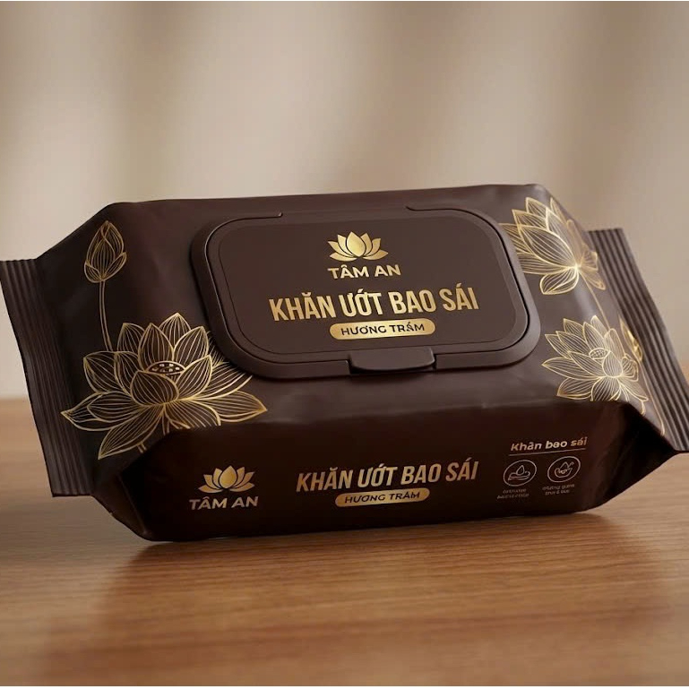 Free Ship - 1 Gói 80 Khăn Ướt Lau Ban Thờ Phúc An,Khăn Ướt Bao Sái Hương Vị Trầm Tự Nhiên