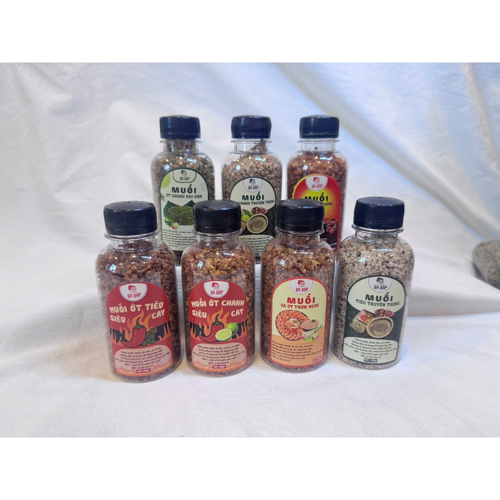 MUỐI ỚT TIÊU SIÊU CAY GIA VỊ CHẤM HẢI SẢN &BBQ - Bà Bắp