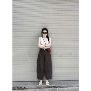 QUẦN BAGGY NỮ ỐNG SUÔNG RỘNG FORM DÁNG LỬNG CHẤT KAKI MỀM MẠI KIỂU DÁNG TRẺ TRUNG NĂNG ĐỘNG MS415