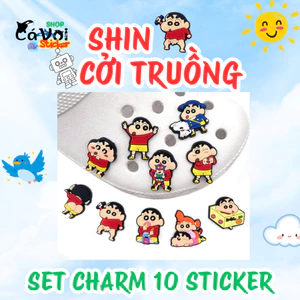 CHARM SHIN CỞI TRUỒNG - CHARM GẮN DÉP 10 CHI TIẾT- SIÊU YÊU