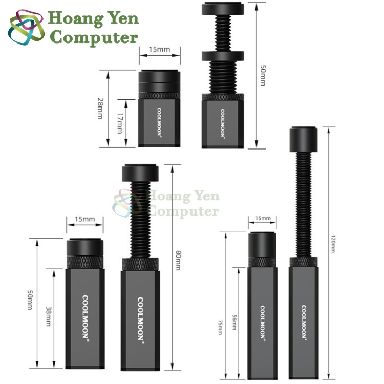 Giá Đỡ Card Đồ Họa Máy Tính COOLMOON GH Series Cao Cấp (3 Size) - Đế Nam Châm, Chiều Cao Linh Hoạt - Hoàng Yến Computer