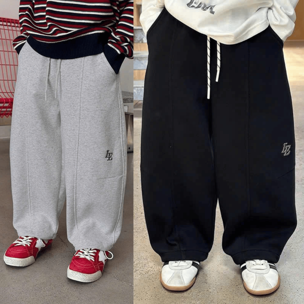 Quần Nỉ Lót Lông cừu cho bé trai "LE", Chất liệu mềm dày ấm, 2 Phong cách BAGGY/BOMBER, Size từ 20-60Kg