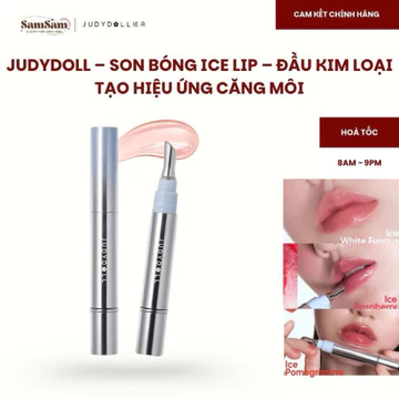 SON BÓNG JUDYDOLL ICE GLOSS – ĐẦU KIM LOẠI LÀM MÁT, MÔI CĂNG BÓNG TRONG VE0