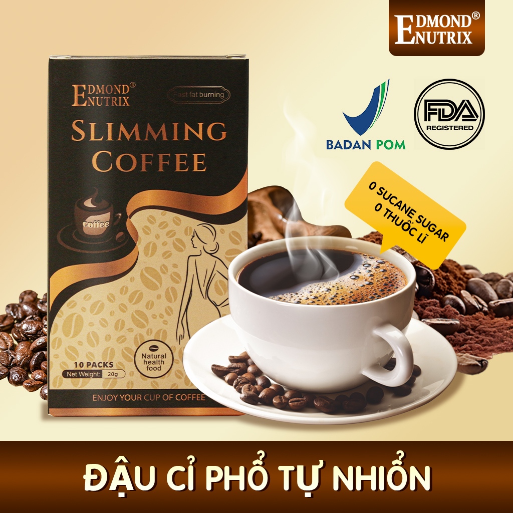 Cà phê giảm cân, rang tự nhiên, hơi đắng, giúp giảm cảm giác thèm ăn, hỗ trợ giảm cân, tiện lợi.