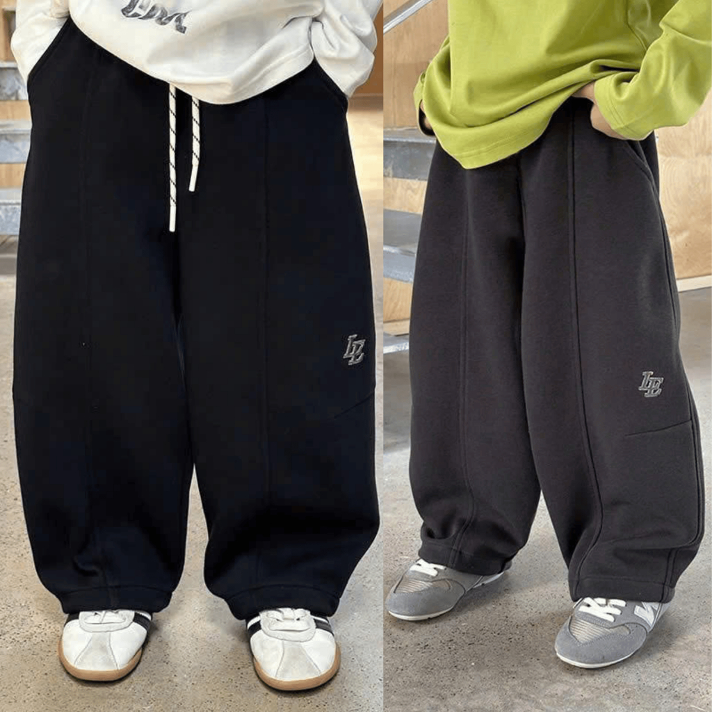 Quần Nỉ Lót Lông cừu cho bé trai "LE", Chất liệu mềm dày ấm, 2 Phong cách BAGGY/BOMBER, Size từ 20-60Kg