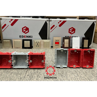 Đế âm vuông cao cấp ghép nối 4 chiều EDENKI