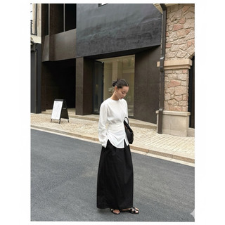 Orré Top / By cor/ Áo Linen tay dài cột eo