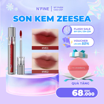 Son kem lì ZEESEA màu nhung lì mịn thời trang - Bám màu lâu, mềm mượt, dễ tán 1,8g