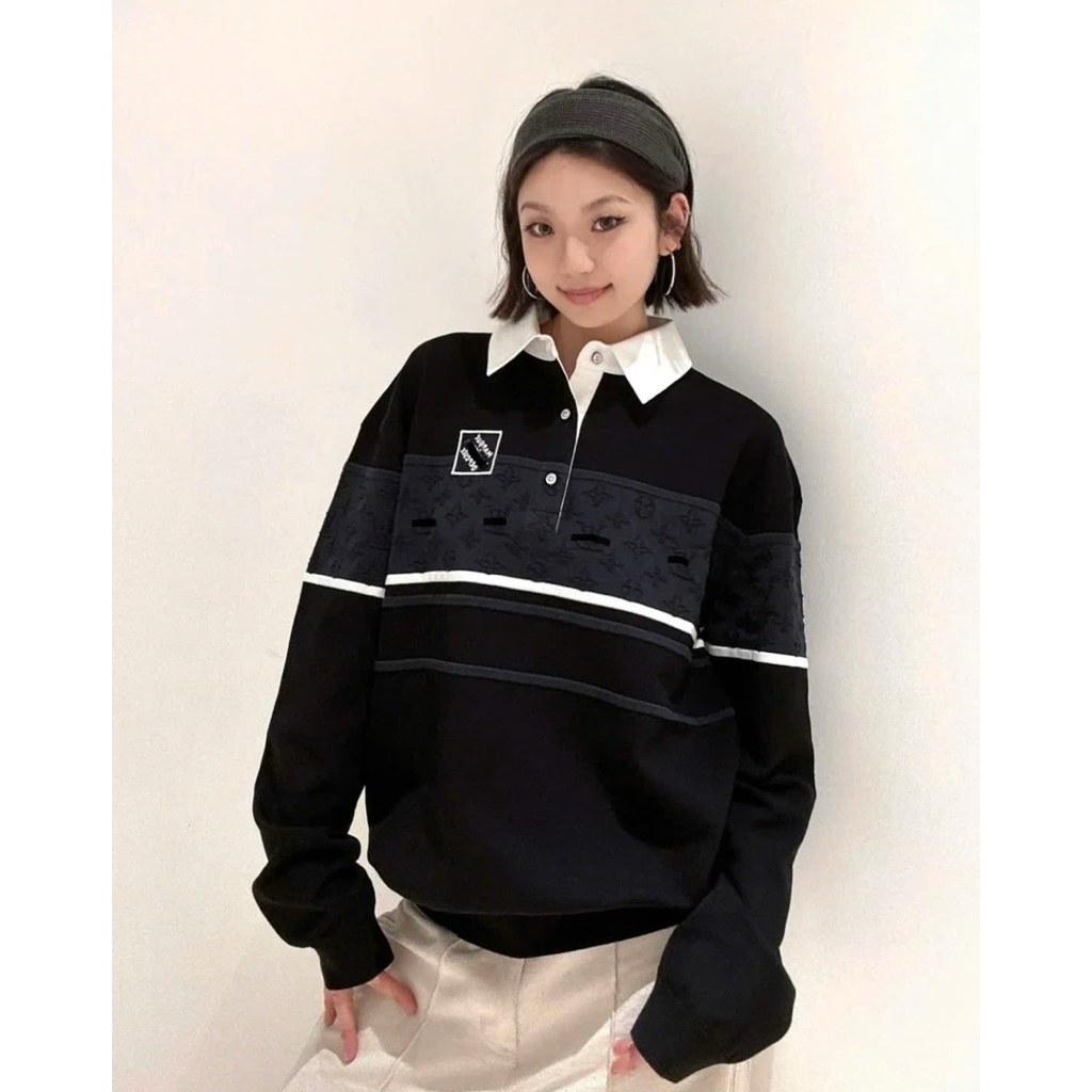 ⚡️[Hight Quality] Áo Len Cổ Tròn Nam Nữ \ / B1son Sweater Polo Dài - Điểm Nhấn Chữ Dệt Nổi Phối Cố Cao Cấp Loại 1