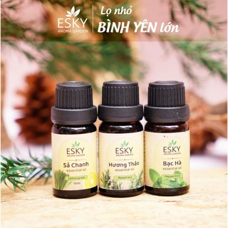 [TẶNG ĐÁ KHUẾCH TÁN] Combo FRESH Tinh Dầu Nguyên Chất ESKY Aroma Garden Thông Mũi,Làm Mát,Tỉnh Táo,Đuổi Muỗi 10ml x 3