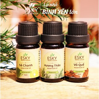 [TẶNG ĐÁ KHUẾCH TÁN] Combo CALM Tinh Dầu Nguyên Chất ESKY AROMA GARDEN Tập Trung Thư Giãn Đuổi Muỗi 3x10ml