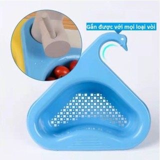 Combo 3 Khay lọc rác, thức ăn thừa gắn vòi bồn rửa chén, bát hình thiên nga