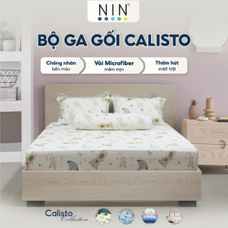 Bộ Drap, Áo Gối NIN Calisto Mẫu 2025 | Đủ Màu | Nhiều Kích Thước | Chất Liệu Cotton Mềm Mịn, Thông Thoáng