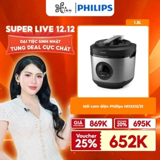 [VHL x Philips]-Nồi Cơm Điện Philips HD3213/31 1.8 lít | 5 lớp| nhiệt 3D - Hàng Chính Hãng