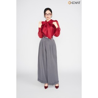 Quần Ống Rộng 𝐂𝐂𝐇𝐀𝐓 Dáng Suông 3 Ly Kiểu Gấp Gấu Chất Liệu Tuytsi Cao Cấp 25QDS2001ST