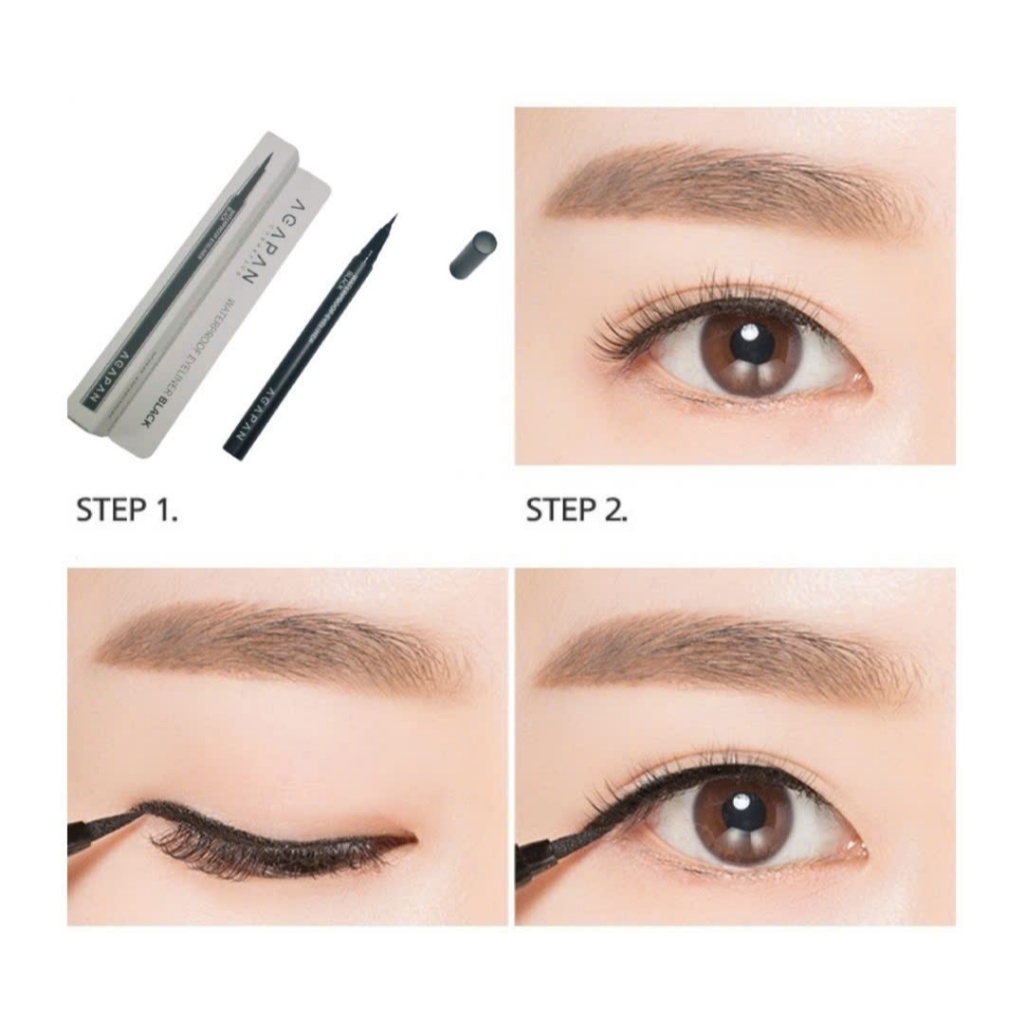 A43_ Bút dạ kẻ mắt Agapan waterproof eyeliner 0.5g Hàn Quốc