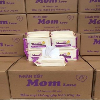 Combo 3 Gói khăn ướt Mom Love dùng cho các bé - An toàn, không mùi, không gây kích ứng da
