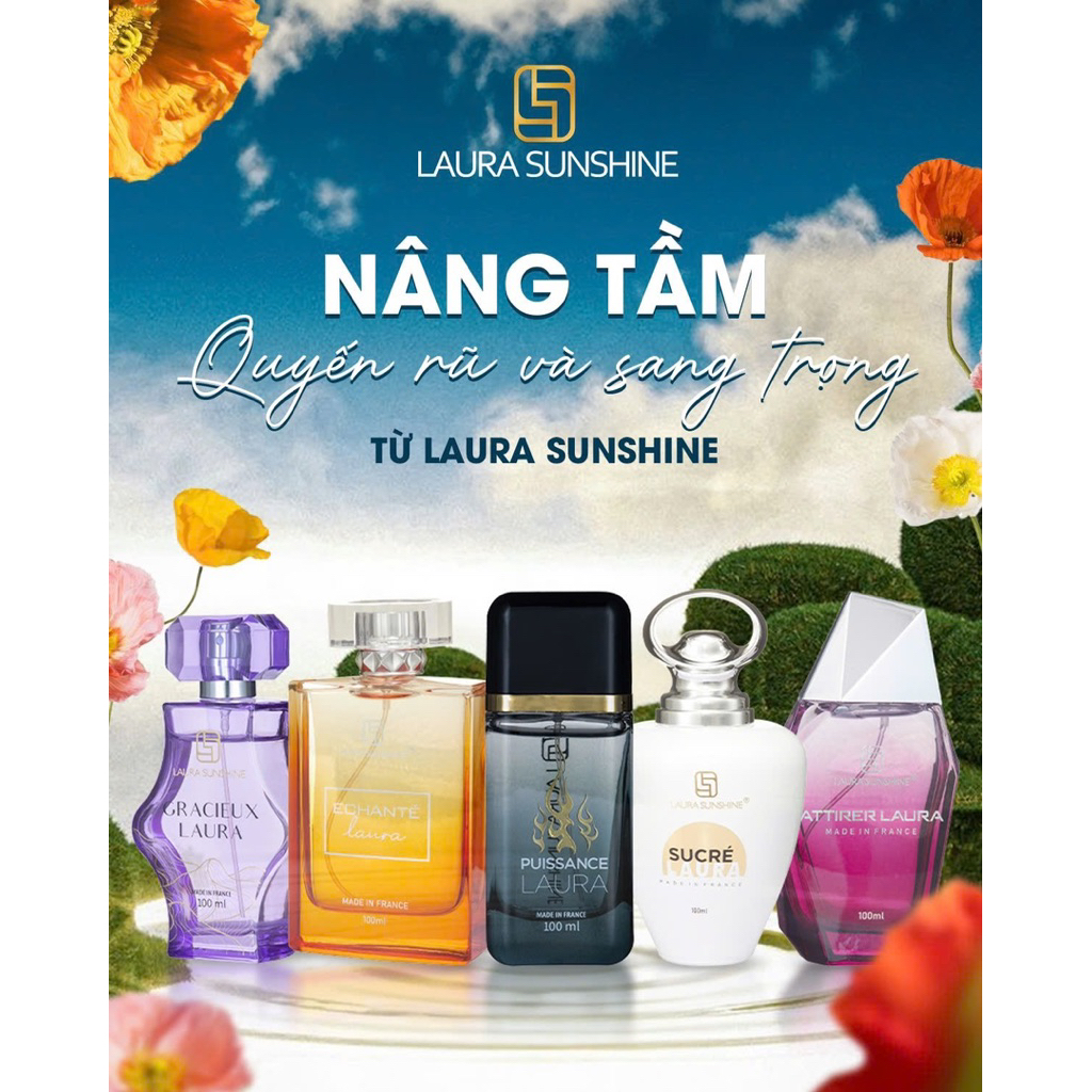 Nước Hoa Laura Paris Chai 6.5ml Nhật Kim Anh Xịt Thơm Nam Nữ Perfume