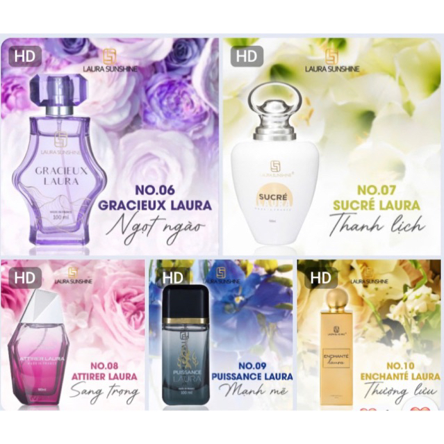 Nước Hoa Laura Paris Chai 6.5ml Nhật Kim Anh Xịt Thơm Nam Nữ Perfume